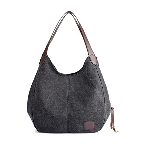 jonam Umhängetasche Canvas Bag, Modern Handbag, Casual, Waterproof (Color : Black) von jonam