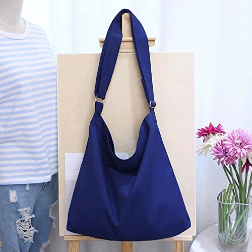 jonam Umhängetasche Canvas Handbag, large capacity leisure shoulder strap, waterproof bag, small leather bag (Color : Blue) von jonam