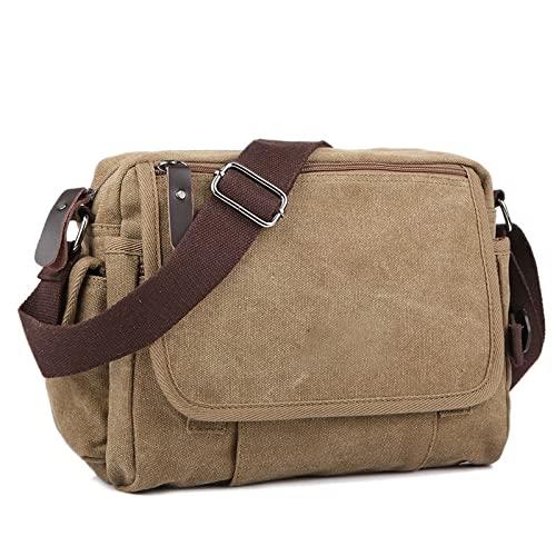 jonam Umhängetasche Casual Canvas Men Small Shoulder Bag Satchel Crossbody Sling For Leisure Male Handbag von jonam