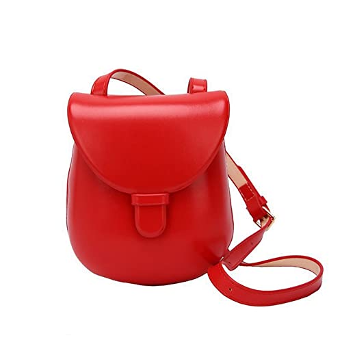jonam Umhängetasche Casual Small Box Bag Women's Shoulder Bags Pu Leather Messenger Bag Handbags For Women (Color : Red) von jonam