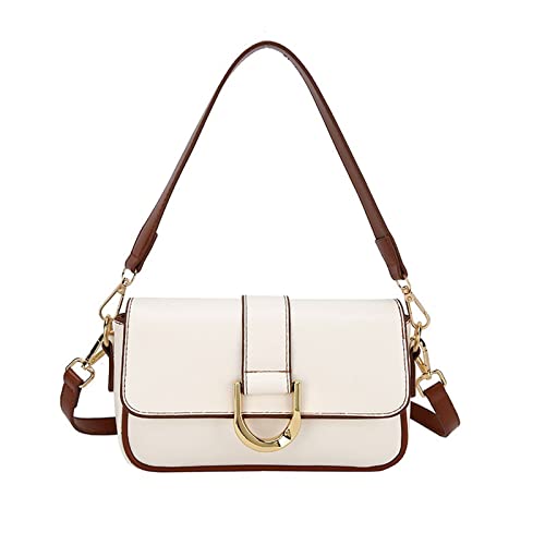 jonam Umhängetasche Crossbody Damen Tasche Einfache Solid Qualität Mode Wild Designer Schulter Messenger Bags for Frauen Handtaschen (Color : White, Size : 20x13x6cm) von jonam