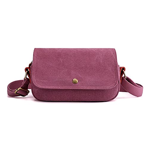 jonam Umhängetasche Crossbody Taschen für Frauen Tasche Leinwand Tote Geldbörsen Ladies Messenger Bag Frauen Handtaschen Schultertuch Geldbörse (Color : Purple) von jonam