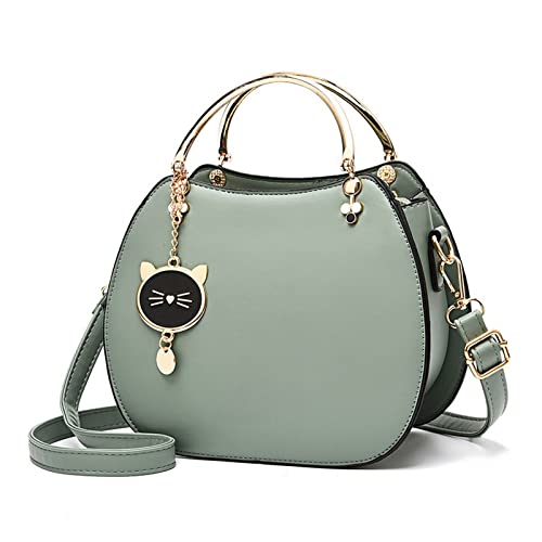 jonam Umhängetasche Cute Kitten Ladies Shoulder Bags Girl Shell Small Bag Women's Messenger Bags Female Handbag Sac (Color : Green) von jonam