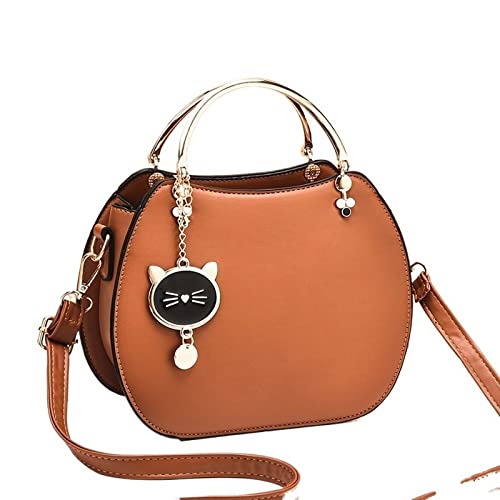 jonam Umhängetasche Cute Kitten Ladies Shoulder Bags Girl Shell Small Bag Women's Messenger Bags Female Handbag Sac (Color : Orange) von jonam