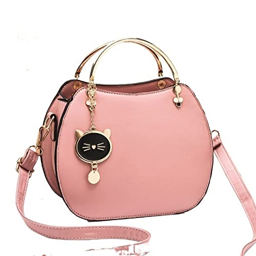 jonam Umhängetasche Cute Kitten Ladies Shoulder Bags Girl Shell Small Bag Women's Messenger Bags Female Handbag Sac (Color : Pink) von jonam