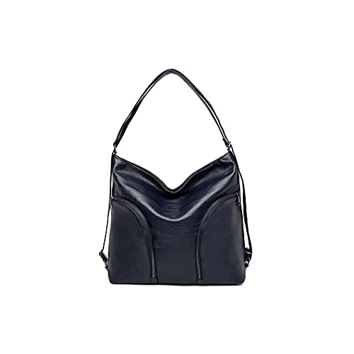 jonam Umhängetasche Damen Casual Crossbody Taschen Frauen Messenger Bags weich PU. Leder-Schultertasche weibliche Handtasche (Color : Blue) von jonam