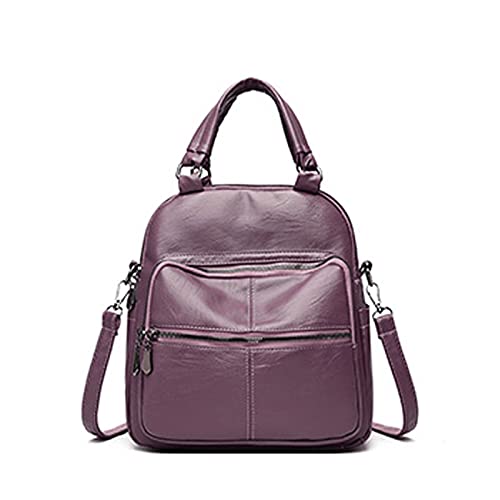 jonam Umhängetasche Damen Geldbörsen Crossbody Taschen für Frauen Messenger Bag Schulter Tote Damen Leder Tagsack Damen Handtaschen Packung (Color : Purple) von jonam