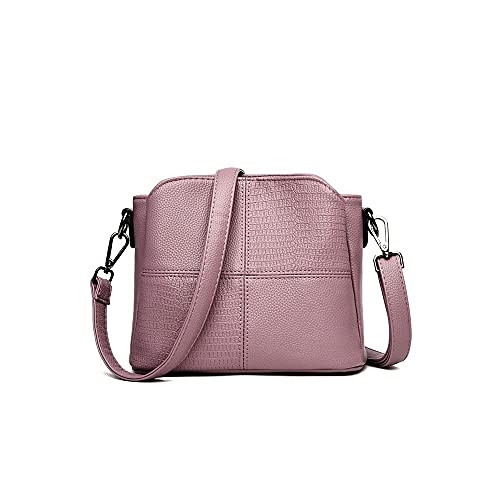 jonam Umhängetasche Damen Geldbörsen Crossbody Taschen für Frauen Messenger Bag Schulter Tote Leder Daypack Damen Handtaschen Packung (Color : Pink) von jonam