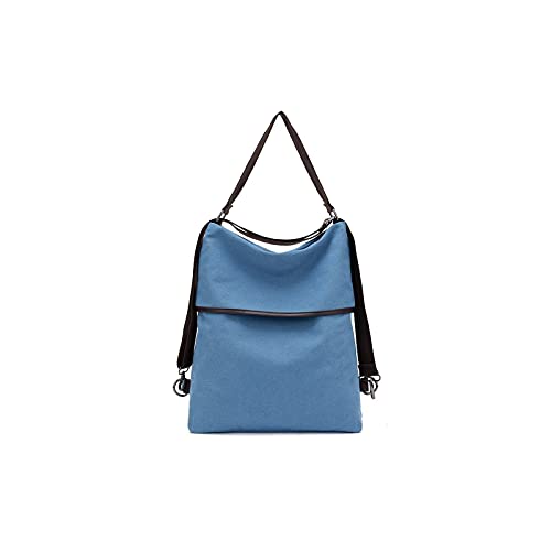 jonam Umhängetasche Damen Handtasche Hohe Kapazität Umhängetasche Leinwand Handtasche Damen Große Tragetasche Casual Crossbody Taschen für Frauen (Color : Blue) von jonam