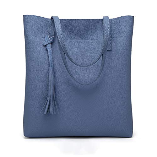 jonam Umhängetasche Damen Schultertasche, Handtasche, Sleek und einfach.Große Kapazität, Schultertasche aus Leder. (Color : Blue) von jonam