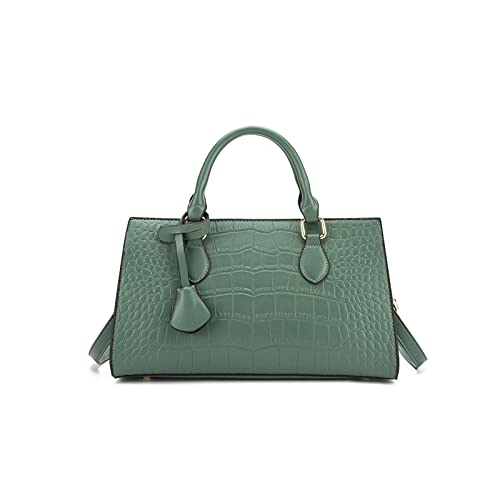 jonam Umhängetasche Damen Umhängetasche Mädchen Ausflug Messenger Bag Stein Korn Muster Mädchen Handtasche (Color : Green) von jonam