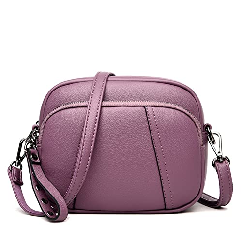 jonam Umhängetasche Damen frauen crossbody taschen für frauen, high capacity umhängetasche handtasche, weiblich Pu. Lederfrauen Messenger Bags (Color : Purple) von jonam