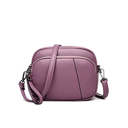 jonam Umhängetasche Damen frauen crossbody taschen für frauen hohe kapazität umhängetasche handtasche weiblich PU. Lederfrauen Messenger Bags (Color : Purple) von jonam