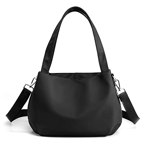 jonam Umhängetasche Dumpling Tasche College Windtasche, Student Fold Messenger Bag, Weibliche Schultertasche mit großer Kapazität (Color : Black) von jonam