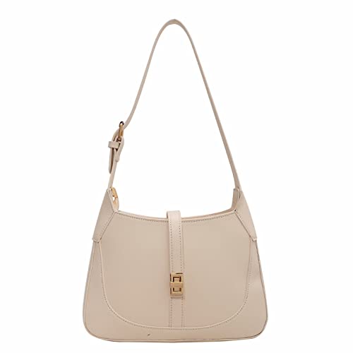 jonam Umhängetasche Einfache kleine crossbody taschen retro flap frauen tasche tasche umhängetaschen weibliche massivfarbe pu leder handtaschen (Color : Beige white) von jonam