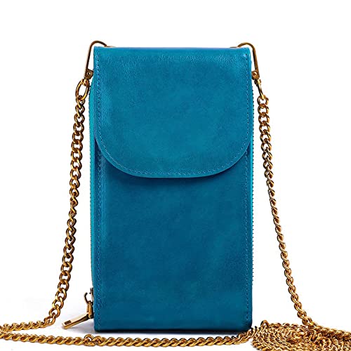 jonam Umhängetasche Female Bag Leather Shoulder Bag Main Phone Bags For Girls Crossbody Bags For Women (Color : Blue) von jonam