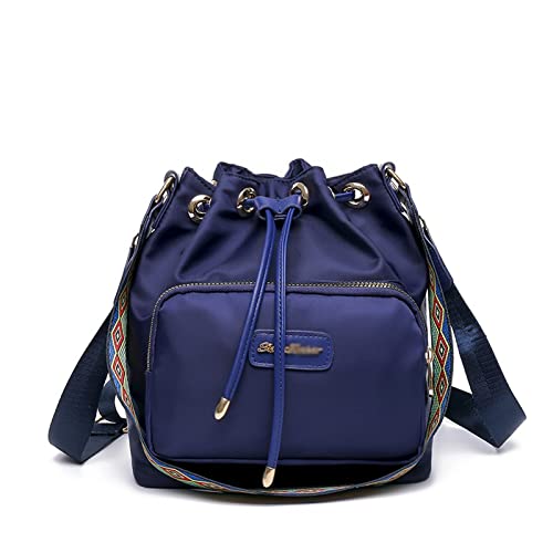 jonam Umhängetasche Female Bag Women Shoulder Bag Nylon High Quality Hand Beach Bags Ladies Messenger Bag Casual Travel Handba (Color : Blue) von jonam