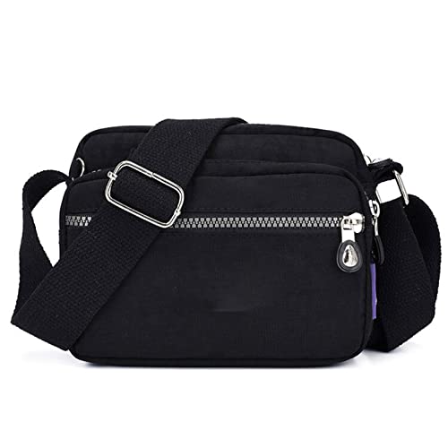 jonam Umhängetasche Female Small Messenger Bag girls Shoulder Bags Women Crossbody Bag casual Nylon Handbag (Color : Black) von jonam