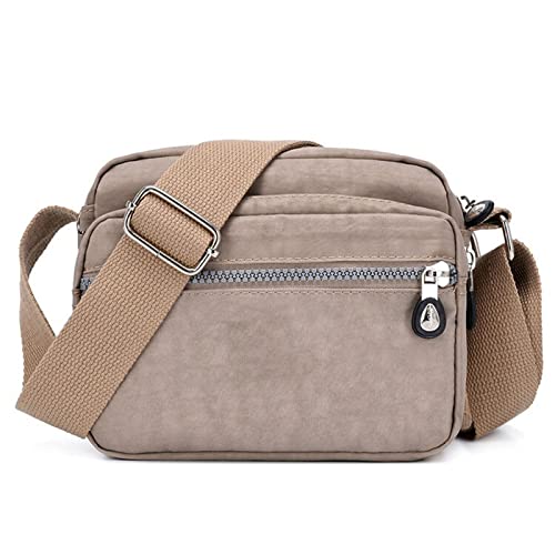 jonam Umhängetasche Female Small Messenger Bag girls Shoulder Bags Women Crossbody Bag casual Nylon Handbag (Color : Bruin) von jonam