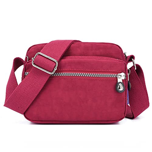 jonam Umhängetasche Female Small Messenger Bag girls Shoulder Bags Women Crossbody Bag casual Nylon Handbag (Color : Pink) von jonam
