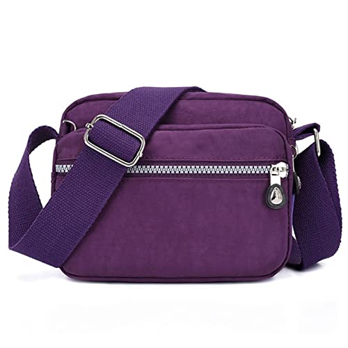 jonam Umhängetasche Female Small Messenger Bag girls Shoulder Bags Women Crossbody Bag casual Nylon Handbag (Color : Purple) von jonam