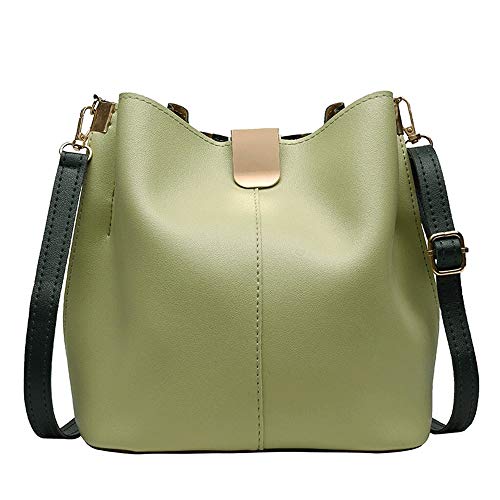 jonam Umhängetasche Frauen-Beutel-Leder-Kurier-Beutel-Art Kleine Damen Handtaschen Tote (Color : Green) von jonam