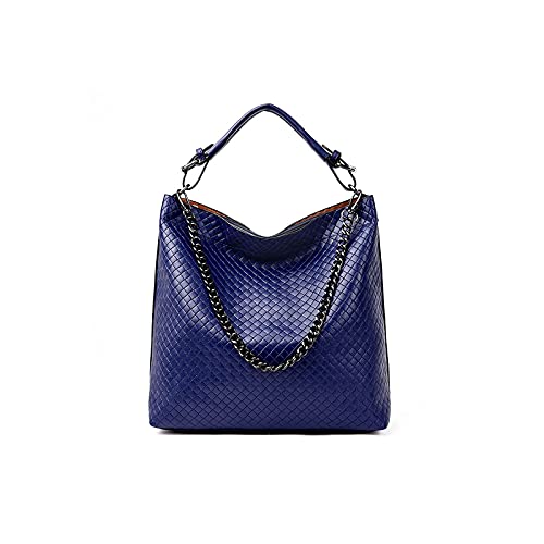 jonam Umhängetasche Frauen Handtasche Dame Umhängetasche Frauen Qualität Leder Kette Große Tasche Frauen Crossbody Bag (Color : Blue) von jonam