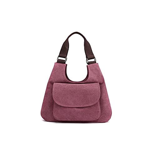 jonam Umhängetasche Frauen Handtasche Leinwand Weibliche Umhängetaschen Damen Messenger Bags Damen Casual Taschen Clutch Geldbörse Crossbody Geldbörse (Color : Purple) von jonam