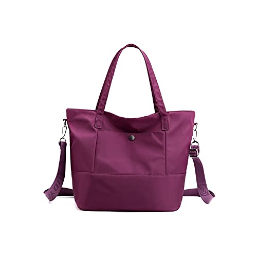 jonam Umhängetasche Frauen Leichte Nylon Wasserdichte Tarnung Tasche Reise Handtasche Große lässige Schultertasche (Color : Purple) von jonam