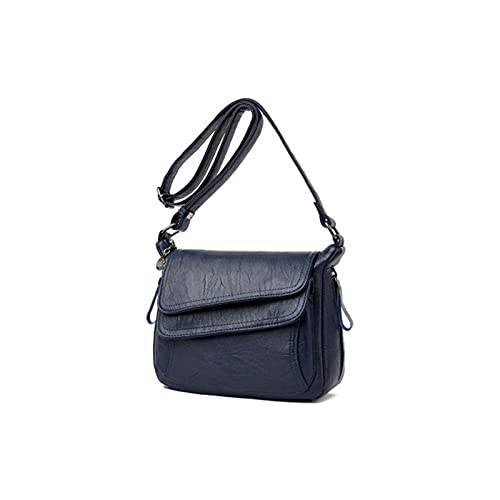 jonam Umhängetasche Frauen Messenger Bags Frau Tasche Leder kleine Schultertaschen (Color : Blue) von jonam