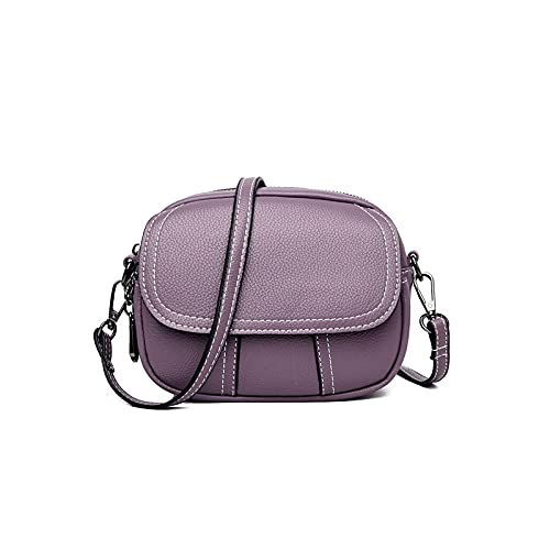 jonam Umhängetasche Frauen Tasche PU-Leder Frauen Handtaschen Damen Umhängetaschen Qualität Messenger Bag für Frau Mini Handtaschen (Color : Purple) von jonam