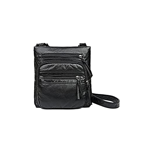 jonam Umhängetasche Frauen Tasche Umhängetasche Messenger Bag Frauen Tasche Umhängetasche Kleine Crossbody Bag (Color : Black) von jonam