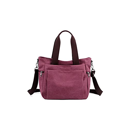 jonam Umhängetasche Frauen Taschen Leinwand Frauen Messenger Bags Casual Große Kapazität Damen Handtasche Weibliche Crossbody Umhängetaschen Für Mädchen (Color : Purple) von jonam