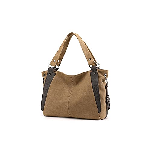 jonam Umhängetasche Frauen Taschen Umhängetasche Crossbody für Frauen Weibliche Umhängetasche Frauen Geldbörse Lady Canvas Tuch Handtasche (Color : Bruin) von jonam