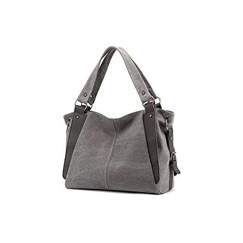 jonam Umhängetasche Frauen Taschen Umhängetasche Crossbody für Frauen Weibliche Umhängetasche Frauen Geldbörse Lady Canvas Tuch Handtasche (Color : Grijs) von jonam