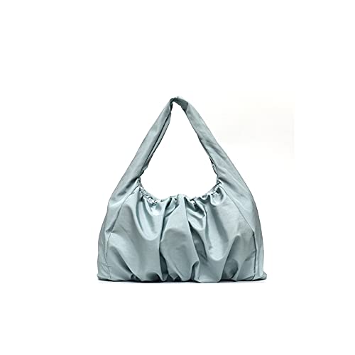 jonam Umhängetasche Frauen Umhängetasche Große Reißverschluss Gerüste Handtaschen Damen Casual Weiche Tasche Daily Shopper Geldbörse (Color : Blue) von jonam