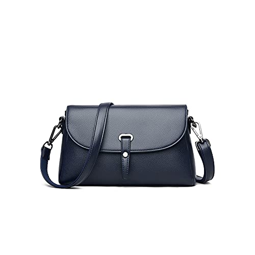 jonam Umhängetasche Frauen Umhängetasche Handtasche Messenger Bag PU. Leder Damen Crossbody Bag (Color : Deep Blue) von jonam