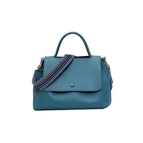 jonam Umhängetasche Frauen große Kapazität Handtaschen Frauen PU. Schulter Messenger Bag Weibliche tägliche Totes Dame Handtaschen (Color : Blue) von jonam