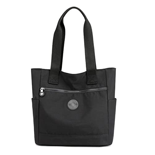 jonam Umhängetasche Fresh Style Women Top-Handle Bags Print Shoulder bags Nylon Female Purse High Quality Casual Ladies Totes Girls HandbagsBolsa (Color : Black) von jonam