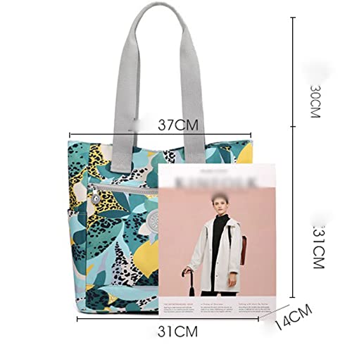 jonam Umhängetasche Fresh Style Women Top-Handle Bags Print Shoulder bags Nylon Female Purse High Quality Casual Ladies Totes Girls HandbagsBolsa (Color : Blue) von jonam