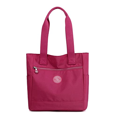 jonam Umhängetasche Fresh Style Women Top-Handle Bags Print Shoulder bags Nylon Female Purse High Quality Casual Ladies Totes Girls HandbagsBolsa (Color : Pink) von jonam