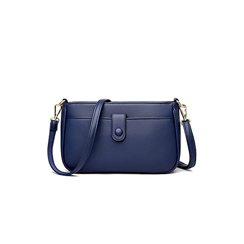 jonam Umhängetasche Große Kapazität Dame Crossbody Taschen Qualität Leder Handtaschen Tasche Messenger Bags (Color : Blue) von jonam