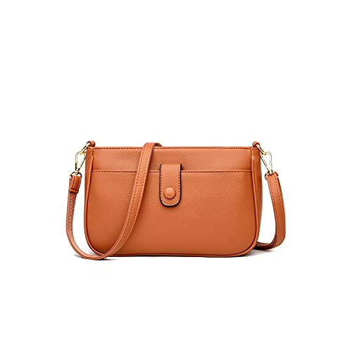 jonam Umhängetasche Große Kapazität Dame Crossbody Taschen Qualität Leder Handtaschen Tasche Messenger Bags (Color : Orange) von jonam