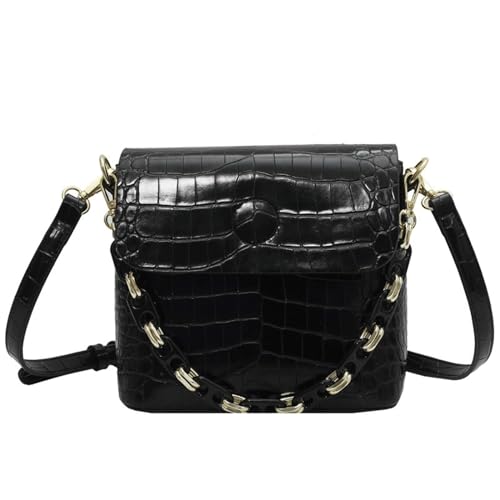 jonam Umhängetasche Hand Chain Small Square Bag (Color : Black) von jonam