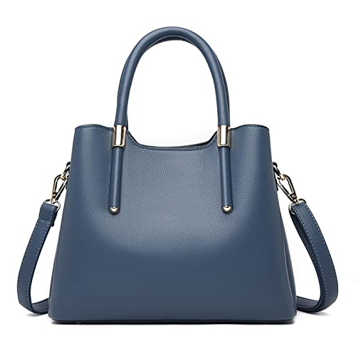 jonam Umhängetasche Handtaschen Frauen Taschen, Leder Kleine Crossbody Schultertaschen für Frauen, Schultertasche, Kontrast ein Schulter Diagonal Tasche (Color : Blue) von jonam