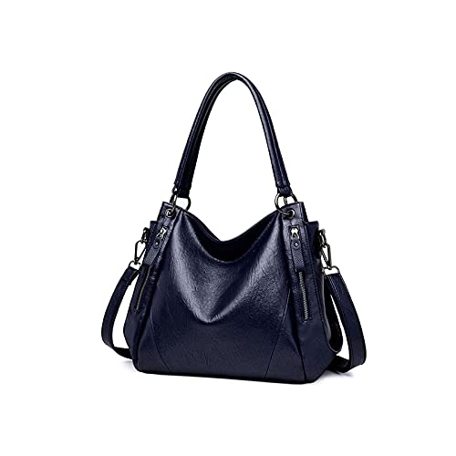 jonam Umhängetasche Handtaschen Frauen Taschen Große Kapazität Crossbody Taschen Für Frauen Leder Handtasche Damen Reise Tasche (Color : Blue) von jonam