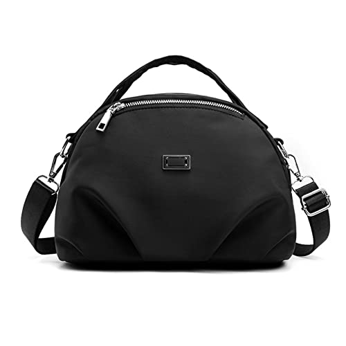 jonam Umhängetasche Kreuz-Back-Nylon kleine Tasche, lässige Schultertasche frauen Tasche, Messenger Bag, Damen Oxford Tuch Tasche, Mode Handtasche (Color : Black) von jonam