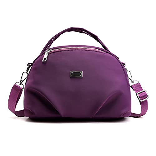 jonam Umhängetasche Kreuz-Back-Nylon kleine Tasche, lässige Schultertasche frauen Tasche, Messenger Bag, Damen Oxford Tuch Tasche, Mode Handtasche (Color : Purple) von jonam