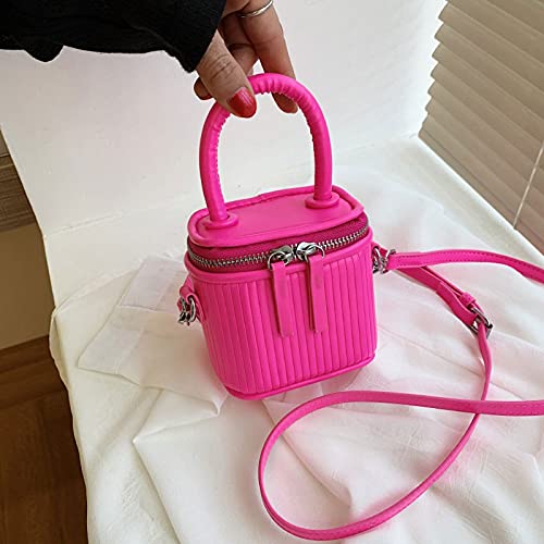 jonam Umhängetasche Leder-Crossbody-Tasche mit einem kurzen Griff für Frauen Telefon Schulterhandtasche und Geldbörsen rosa grün (Color : Pink) von jonam