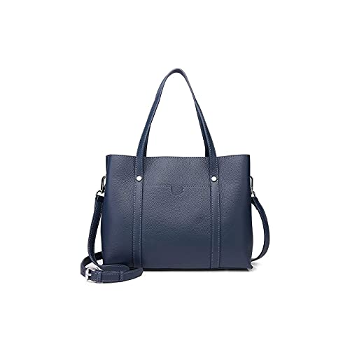 jonam Umhängetasche Leder frauen tasche große kapazität dame handtasche frauen leder totes tasche casual frauen shouder tasche (Color : Blue) von jonam